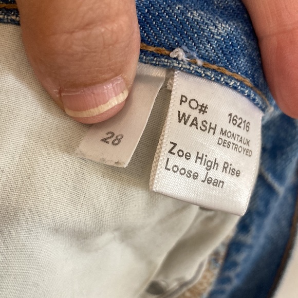 Reformation Jeans Womens 28 Zoe High Rise Loose Montauk Destroyed Light Blue - Picture 10 of 12